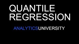 Quantile Regression Theory  Non OLS Regression [upl. by Hudson404]