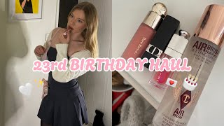 23rd BIRTHDAY HAUL 🎂  rare beauty motel rocks dior amp more [upl. by Korb]