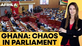 Ghana Parliament Suspended After Ruckus As Parties Fight For Majority Claim  Firstpost Africa [upl. by Ytoc94]