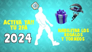 Cómo ACTIVAR la AUTENTIFICACIÓN en DOS PASOS 2FA en FORTNITE Capítulo 5  2024  RE FÁCIL AQUÍ [upl. by Verne]