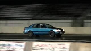 4g63 turbo swapped Hyundai Elantra Drag Race Rob 144  101mph [upl. by Raynor]