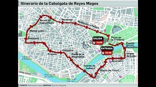 Recorrido de la Cabalgata de Reyes Magos [upl. by Eyllib]