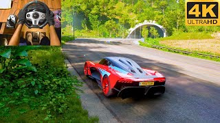 Aston Martin Valhalla Concept Legendary Sports Car  Forza Horizon 5  PXN V9 Wheel 4k Gameplay [upl. by Kitarp]