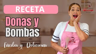 Receta de Donas y bombas paso a paso al estilo venezolano  Donuts [upl. by Northrop]