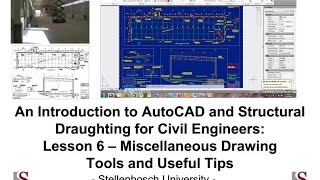 Introduction to AutoCAD amp Structural Draughting for Civil Engineers  Tutorial 6 Tools and tips [upl. by Isidora]