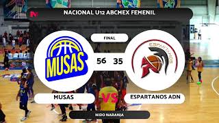 Musas vs Espartanos ADN  Nacional U12 ABCMEX Femenil [upl. by Goddard]