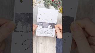 ❄️ Einfache Weihnachtskarte zum nach basteln ❄️ diy papierbasteln weihnachtsgeschenke [upl. by Mylor]