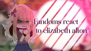 Fandoms react to elizabeth afton 1  7  bsd  fnaf sb  fnaf  ddlc  poppy playtime yan sim [upl. by Corrianne]