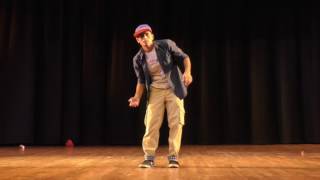 HIP HOP solo performance by Vivek Choudhary at Annual Day 2017GCET Jammu [upl. by Narine]