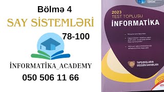 Dim Informatika Say sistemləri 78 100 [upl. by Brindell]