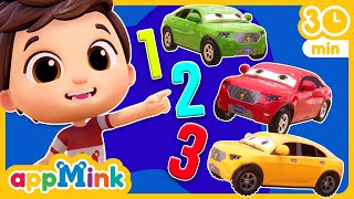 🚗🔢 🚦Learn to Count with Trucks and Cars 🚗🚚🎵 appmink nurseryrhymes kidssong cartoon kids [upl. by Celik377]