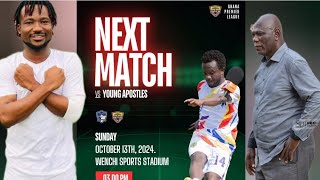 Young Apostles vs Hearts of Oak Team News Aboubakar Ouattara prematch  goalscoring amp More [upl. by Zehc694]