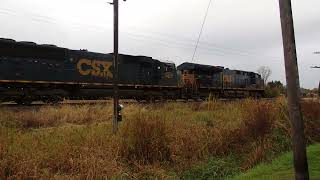 101324 northbound near willard road birch run mi csx 3343 4555 empty grain [upl. by Scheers983]