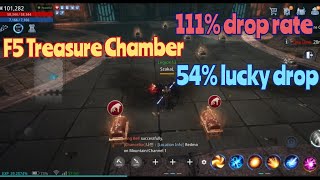 Mir4 Treasure Chamber f5 open all chest 111 drop rate 54 lucky [upl. by Olva]