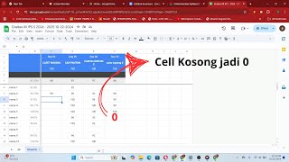 CARA MEMBERIKAN NILAI 0 PADA CELL KOSONG DI GOOGLE SHEET [upl. by Egap]