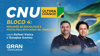 Concurso Nacional UnificadoCNU  Bloco 4 Resumão de Sociologia e Psicologia aplicadas ao trabalho [upl. by Githens]