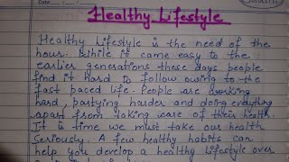 Healthy lifestyle essay  essay on healthy lifestyle [upl. by Erihppas]