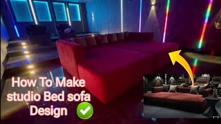 How To Make studio Bed sofa Design makeing a process working step by step Makeing in Pakistan [upl. by Ocirema]