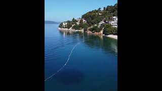 Adriatic sea Drvenik Gornja and Donja vala drone view Morning happy summer [upl. by Strade665]