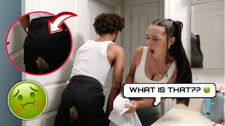 I POOPED MYSELF PRANK ON GIRLFRIEND HILARIOUS [upl. by Yllek]