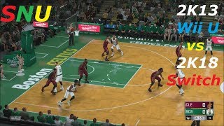 NBA 2K13 Wii U VS NBA 2K18 Switch Gameplay Comparison [upl. by Haugen]