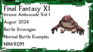 FFXI  Intense Ambuscade Vol One August 2024 Battle Strategies and Normal Solo Battle Example [upl. by Lleznod]