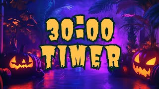 30 MINUTES 3000 HALLOWEEN PARTY TIMER COUNTDOWN Evil Pumpkins mistery scary room 🎃✨ [upl. by Verneuil]