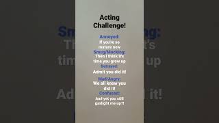 Acting Challenge acting challenge actingchallenge fyp foryou shorts firstvideo [upl. by Los749]