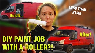 I Painted My Van Using Only a Roller  DIY Military Vehicle Paint [upl. by Anuahsat]