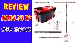 Moppson Spin Mop and Bucket Floor Cleaning System review 2019 [upl. by Adnohsat783]