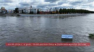 Odra w Słubicach i Pławidle  25092024 r Powódź2024 [upl. by Orten]