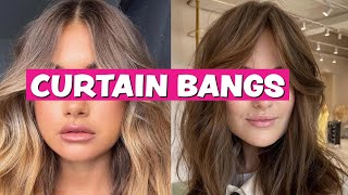 How to Style Curtain Bangs at HOME like a Professional Hairstylist [upl. by Ennaear614]