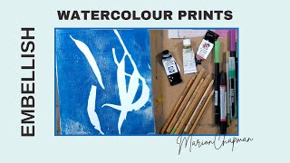 Watercolour PRINTS  How to embellish botanicals experiment Australian nativeplants [upl. by Arch]