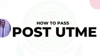 POST UTME 2024  FORMAT for all universities explained  PT 1 [upl. by Ahsiema665]