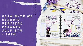 Plan With Me  Classic Vertical Planner  July 8th  14th  PlanningPriss Stickers [upl. by Victoria]