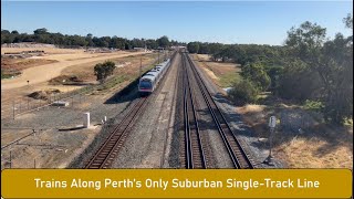 Trains Along Perths Only Suburban SingleTrack Line The Thornlie Spur Line [upl. by Lessard]