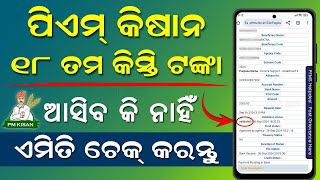 PM Kisan 18Th Installment Payment Status Check Online  PM Kisan 18Th Installment Date 2024 Odisha [upl. by Innavoj]