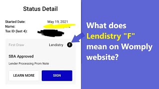 Lendistry F on Womply  what does Lendistry quotFquot mean and whats with promissory notes for PPP [upl. by Monjan625]