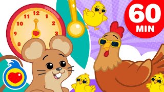 Tic Toc Com Animais 🐭 🐤🐔 e  Músicas Infantis Para o Verão 60 Min  Um Herói do Coração ❤️ [upl. by Yun]