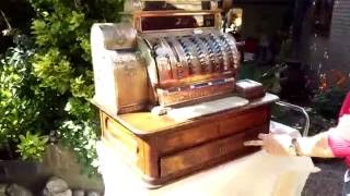 Antique National Cash Register Year 1912 [upl. by Regor]