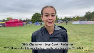 Interview Lucy Cook of Rochester at 2024 Hansons Invitational [upl. by Orville844]