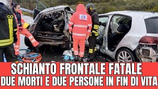 SCHIANTO FRONTALE MORTALE NEL CROTONESEDUE PERSONE PERDONO LA VITA  E ACCADUTO PER [upl. by Olimpia306]