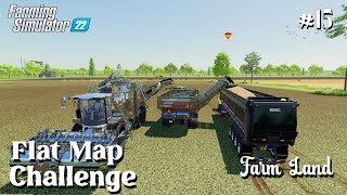 Harvesting Of SUGARBEAT in flat map  Farm Land 15  Farming Simulator 22  fs22timelapse [upl. by Juta]