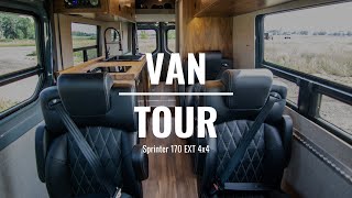 VAN TOUR  Custom Van Build  Family First Sprinter 170 EXT 4x4  Rossmönster Vans  145 [upl. by Saleem]