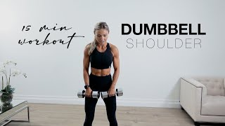 15 Minute SHOULDER WORKOUT at Home or the Gym with Dumbbells [upl. by Yrreiht]