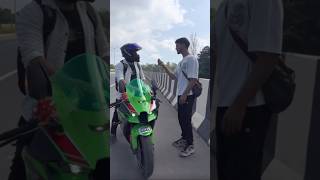 Kawasaki Zx10r prank on bikers Shorts shorts [upl. by Asilim660]