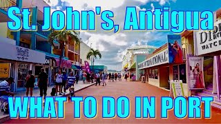 Walking in St Johns Antigua  What to do on Your Day in Port [upl. by Barny79]