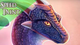 Speedpaint  Dragon on Rock Commission for Vlooi [upl. by Arutak]