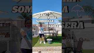 Base para sombrilla de jardín casera fatimajardinauta tips diy hazlotumismo jardin comohacer [upl. by Aspasia]