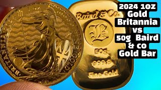 1oz 2024 gold Britannia  50g baird amp co bar 📦 couple of new special additions gold costco [upl. by Leclair]